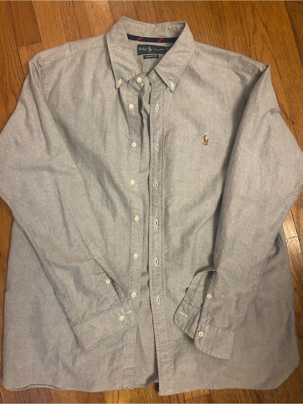 Ralph Lauren Men's Heather Gray Button-Down Dress Shirt